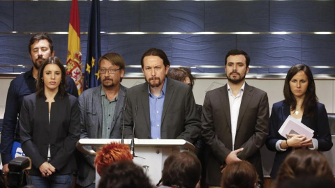 Unidos Podemos anuncia una moción de censura contra Mariano Rajoy. - EFE