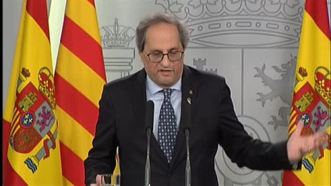 Torra asegura confiar en el Gobierno y señala que no "se levantarán de la mesa"