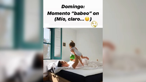 Natalia Sánchez "babea" con Marc Clotet y su hija Lía