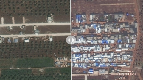 La destrucción de Idlib, a vista de satélite