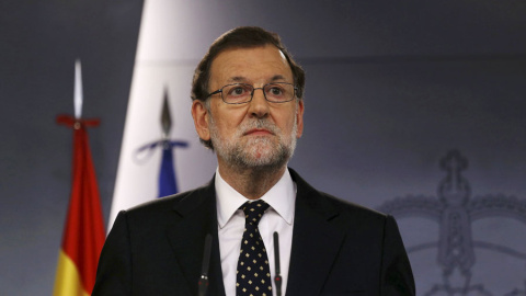 Rajoy, durante su comparecencia. REUTERS/Juan Medina