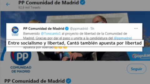 Toni Cantó ficha como independiente en el PP de Ayuso para las elecciones del 4M en Madrid