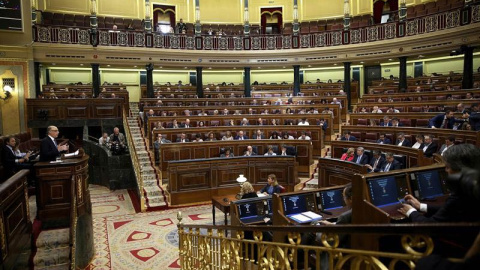 Vista del pleno del Congreso este miércoles por la mañana. | EFE