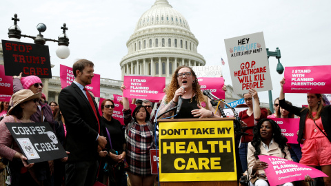 Protesta en Washington contra la nueva reforma sanitaria estadounidense. - REUTERS