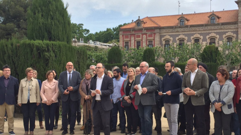 L'acte de suport a Forcadell i la resta de membres de la Mesa del Parlament investigats. @JuntspelSi