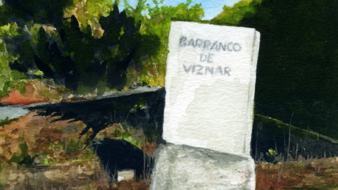 Barranco de Víznar.- Ilustración de CANDELARIO G. FLORES