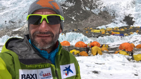 Ferran Latorre durant l'expedició per coronar l'Everest aquest mes de maig / FERRAN LATORRE