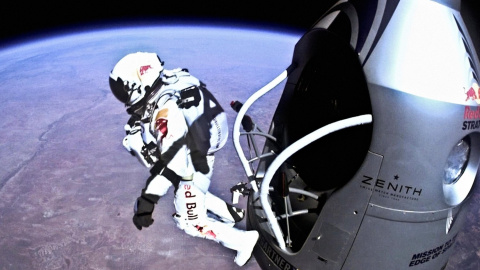 L'austríac Felix Baumgartner, autor del salt més seguit de la història / RED BULL