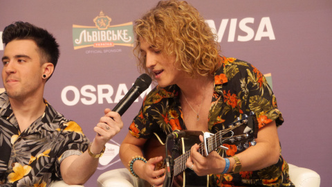 Manel Navarro en el segundo ensayo de Eurovisión./Javier Esquinas.