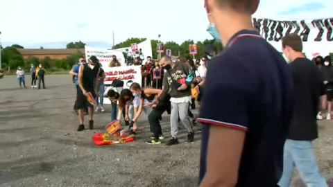 Manifestación en Lleida contra los tres meses de encarcelamiento de Hasél