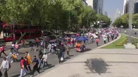 Protestas de estudiantes en México contra la reapertura de las escuelas 