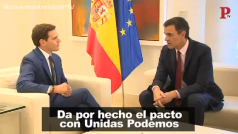 Nada cambia en los encuentros en la Moncloa: Rivera, a la oposición. Iglesias peleará el pacto