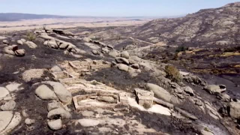 El incendio de Ávila arrasa el yacimiento arqueológico de Ulaca