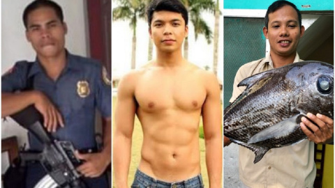 De izquierda a derecha, el sargento Nido Boy Cortés, el gobernador 'Migz' Villafuerte y Roel Catoto, periodista filipino que extendió las calumnias.