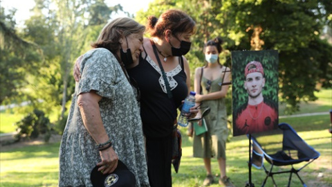 25/11/21. Homenaje a Isaac, rapero de 18 años asesinado en Madrid.