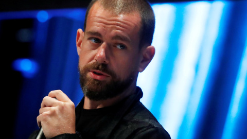 Jack Dorsey, CEO y cofundador de Twitter y fundador y CEO de Square, durante un discurso en una conferencia de tecnología en Nueva York, a 16 de mayo de 2018.