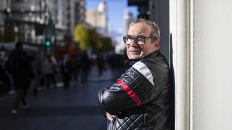 Rodrigo Londoño, ‘Timochenko’, en la Gran Vía de Madrid.