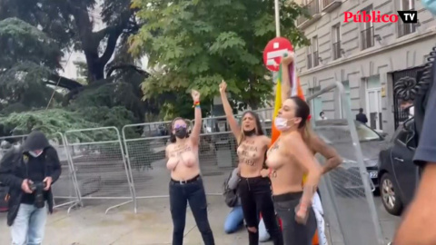 Activistas de Femen protestan frente al Congreso contra la homofobia