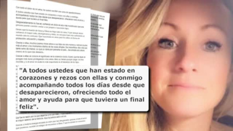 Emotiva carta de despedida de la madre de Anna y Olivia a sus hijas