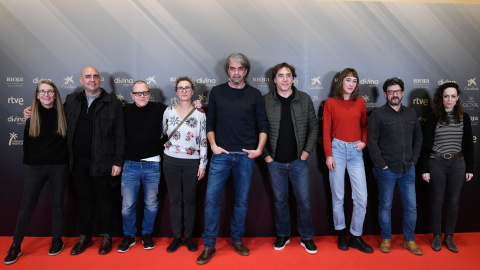 22/12/21. El equipo de 'El buen patrón' durante la lectura de nominados a los Premios Goya en Madrid, a 29 de noviembre de 2021.