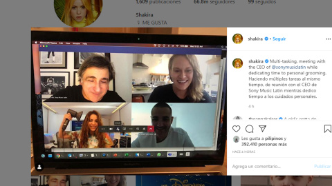 Shakira, ejemplo de multitarea durante el confinamiento