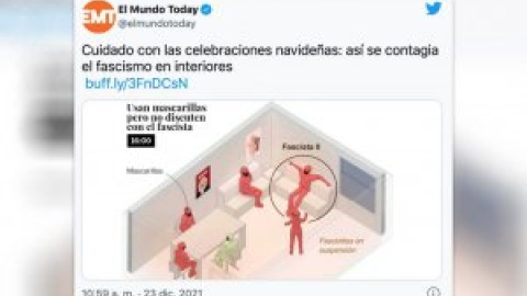 El tronchante consejo de 'El Mundo Today' para las celebraciones navideñas: "Así se contagia el fascismo en interiores"