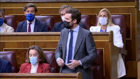 Casado pregunta a Sanchez si es "la X del caso Ghali" y le pide que se levante de la "mesa de independentistas"