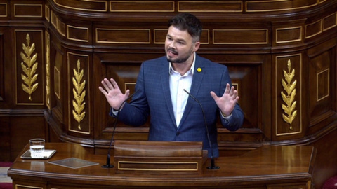 Rufián: "Sacrificar" a ERC pactando con Cs es acabar con espíritu de investidura