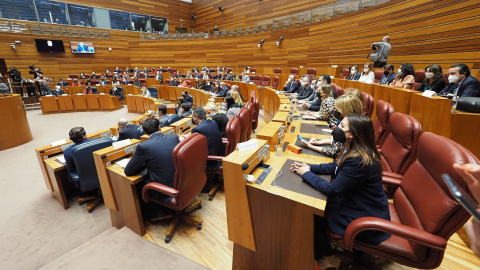 Vista general de las Cortes de Castilla y León, en Valladolid, el 22 de marzo de 2021.