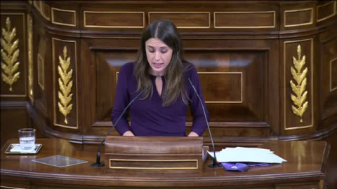 Irene Montero denuncia en el Congreso las preguntas que "culpabilizan" a las mujeres violadas