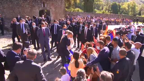 Angela Merkel recibe el Premio Carlos V de manos del Rey