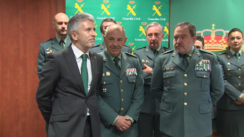 Marlaska acompaña a la Guardia Civil tras la operación contra Ternera