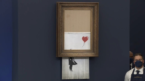 El cuadro destruido por Banksy multiplica su valor hasta 21 millones