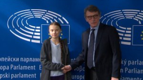 David Sassoli se reúne con Greta Thunberg