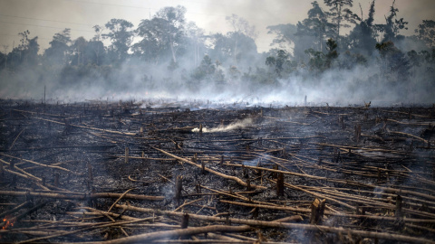 Imagen de un incendio forestal en la selva de Perú. —Ernesto Benavides/ AFP