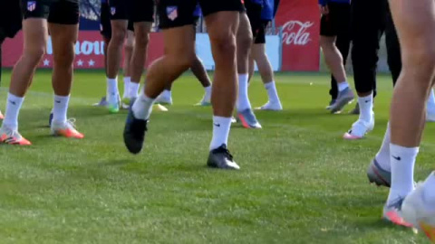 Vitolo y Felipe, bajas en el entrenamiento del Atlético de Madrid 