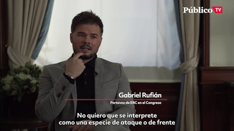 Gabriel RufiÃ¡n: "Cuando rechazamos los Presupuestos en 2019, parecÃ­a que Ã©ramos Gargamel en contra de los lÃ­deres de Occidente"