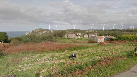 Parque eólico de O Roncudo, en Ponteceso (A Coruña).