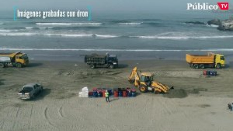 Imágenes exclusivas grabadas con dron del derrame de petróleo de Repsol en Perú