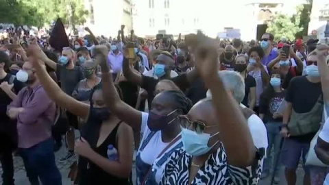 Protesta contra el racismo en Lisboa tras el asesinato de un actor negro en plena calle