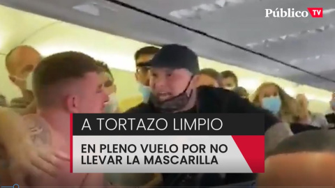 A mamporros en un vuelo Amsterdam-Ibiza por la mascarilla