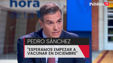 Pedro Sánchez espera que en diciembre se empiece a vacunar a una parte de la población