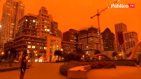 San Francisco, teñida de naranja por el fuego