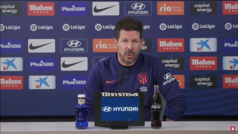 Simeone: "Hoy en Liga estamos en una situación entusiasmante para mi gusto"