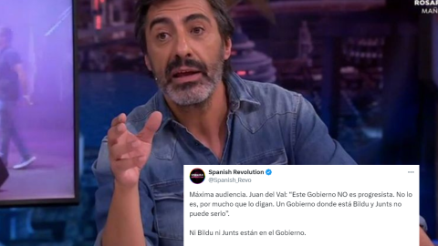 Captura de un vídeo donde aparece Juan del Val en una intervención en el programa 'El Hormiguero'. Público