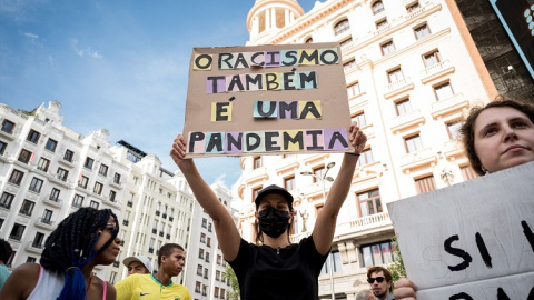 Foto de archivo de una protesta contra el racismo celebrada en Madrid en junio de 2023. -Diego Radamés / Europa Press