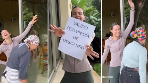 Pantallazos del vídeo viral difundido en Instagram por la repostera mexicana.