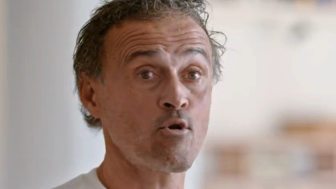 El técnico asturiano Luis Enrique durante el documental.