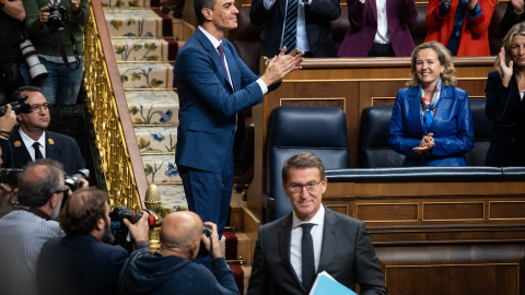 El presidente del Gobierno, Pedro Sánchez, tras ser investido en el Congreso el pasado 16 de noviembre de 2023.