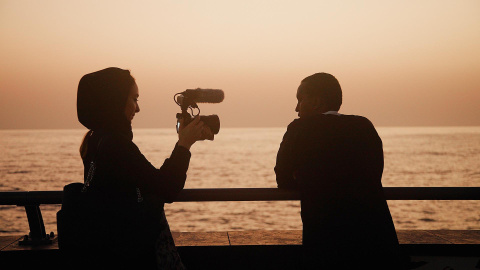 La cineasta Paula Palacios y Ali Ahmed Warsame.